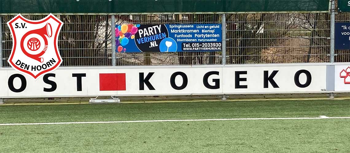 Partyverhuren.nl nieuwe bordsponsor van S.V. Den Hoorn