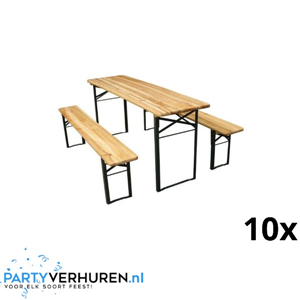 Beer Bench Set 10 Pieces